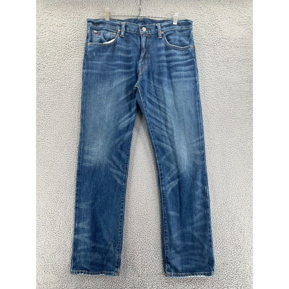 POLO RALPH LAUREN Mens‎ Jeans Blue 867 Classic Fit Straight Leg Measures 34X32 - Picture 2 of 16